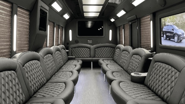 Interior of Palatine Party Bus Company's 20 Passenger Party Bus in Palatine