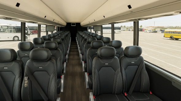 Interior of Rockford Party Bus Company's 28 Passenger Minibus in Rockford