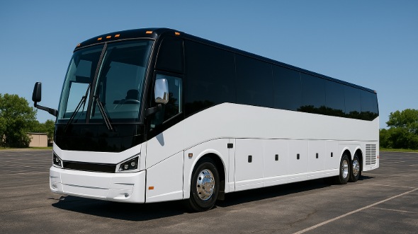 Exterior of Rockford Party Bus Company's 44 Passenger Charter Bus in Rockford