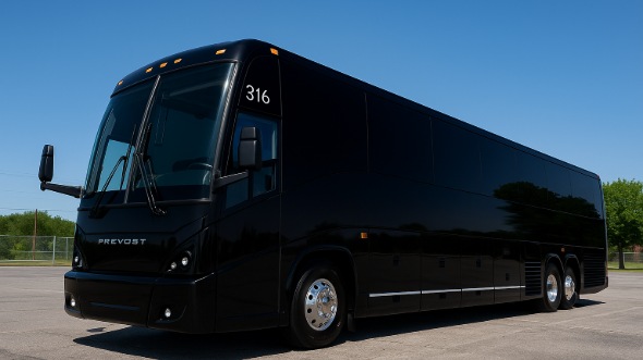 Exterior of Rockford Party Bus Company's 48 Passenger Charter Bus in Rockford