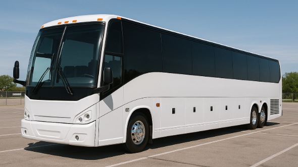 Exterior of Rockford Party Bus Company's 51 Passenger Charter Bus in Rockford