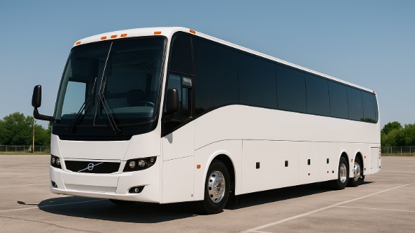 Exterior of Rockford Party Bus Company's 54 Passenger Charter Bus in Rockford